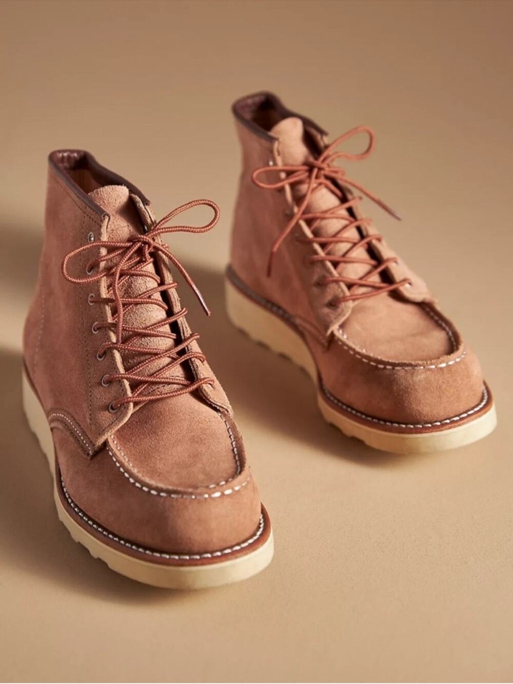 Red Wing Heritage Classic Moc Toe Boots Dusty Rose